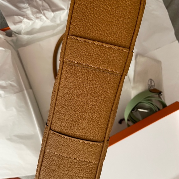 Hermes Garden Party File 28 Vert Criquet / Sesame - Picture 3 of 3